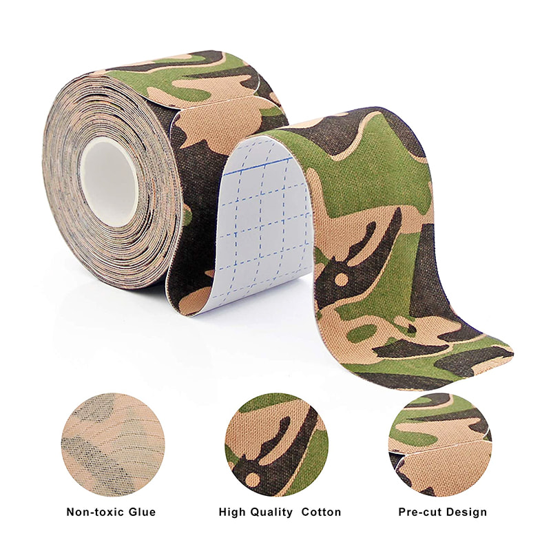 Fabricante de Fita Muscular Esportiva Camo Kinesiology 2,5 cm x 5 m - Fita Cinesiológica Fisiológica Adesiva para Suporte e Recuperação