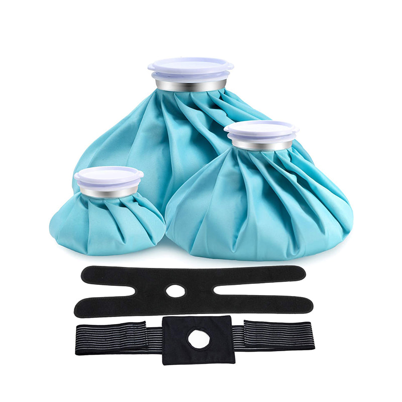 Bolsa de gelo reutilizável ajustável para lesões com 2 envoltórios 