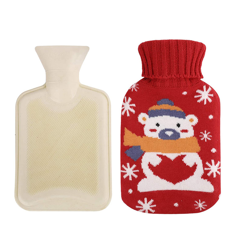 Pacote de calor de borracha durável com capa de malha para cólicas menstruais