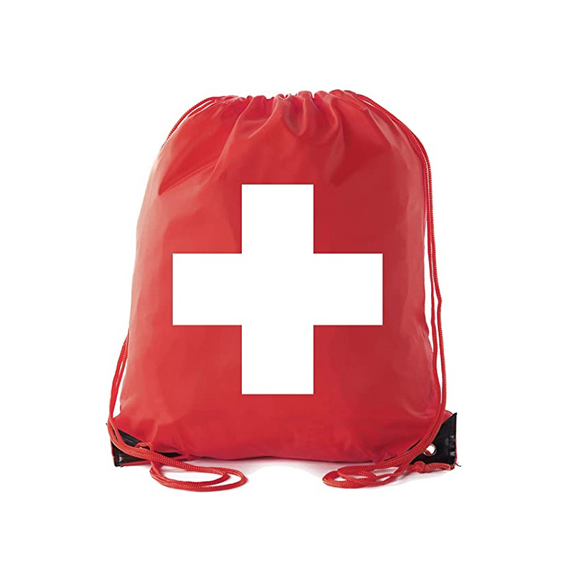 Mochila médica personalizada promocional com cordão, bolsa de primeiros socorros 