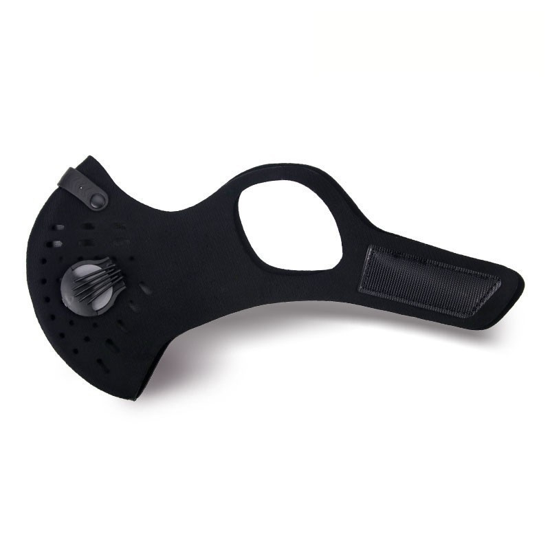 Máscara de ciclismo facial à prova de poeira e poluição com filtro e válvula 