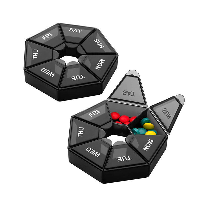 Organizador de comprimidos semanal extra grande portátil para medicamentos 