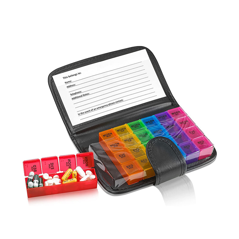 Carteira de medicamentos prescritos Caixa de comprimidos para óleo de peixe 