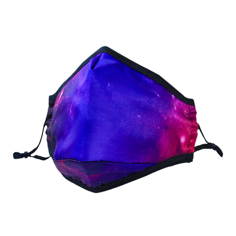 Máscara de algodão personalizada para rosto adulto com impressão em tamanho real 