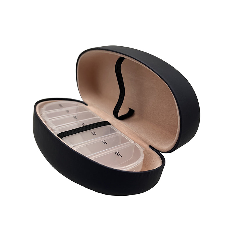 Organizador de comprimidos Novelty Weekly com 7 compartimentos e estojo para óculos