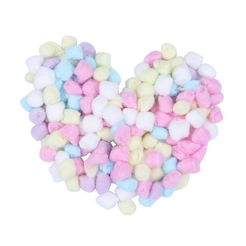 Bola de algodão descartável colorida para hamster 
