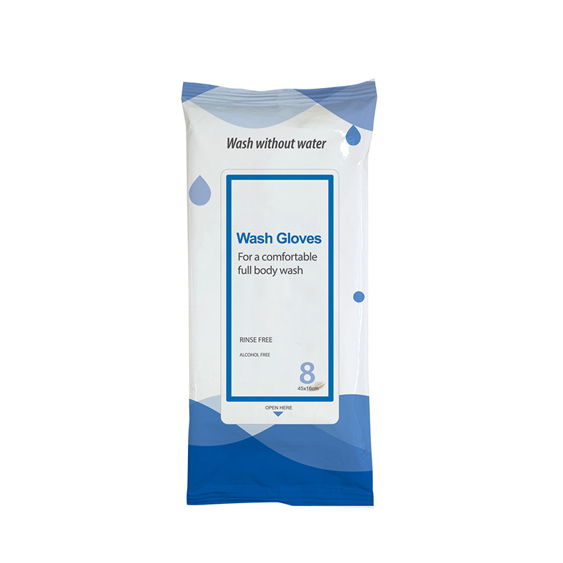 Luvas descartáveis sem perfume, sem enxágue e sem lavagem com água para incontinência 