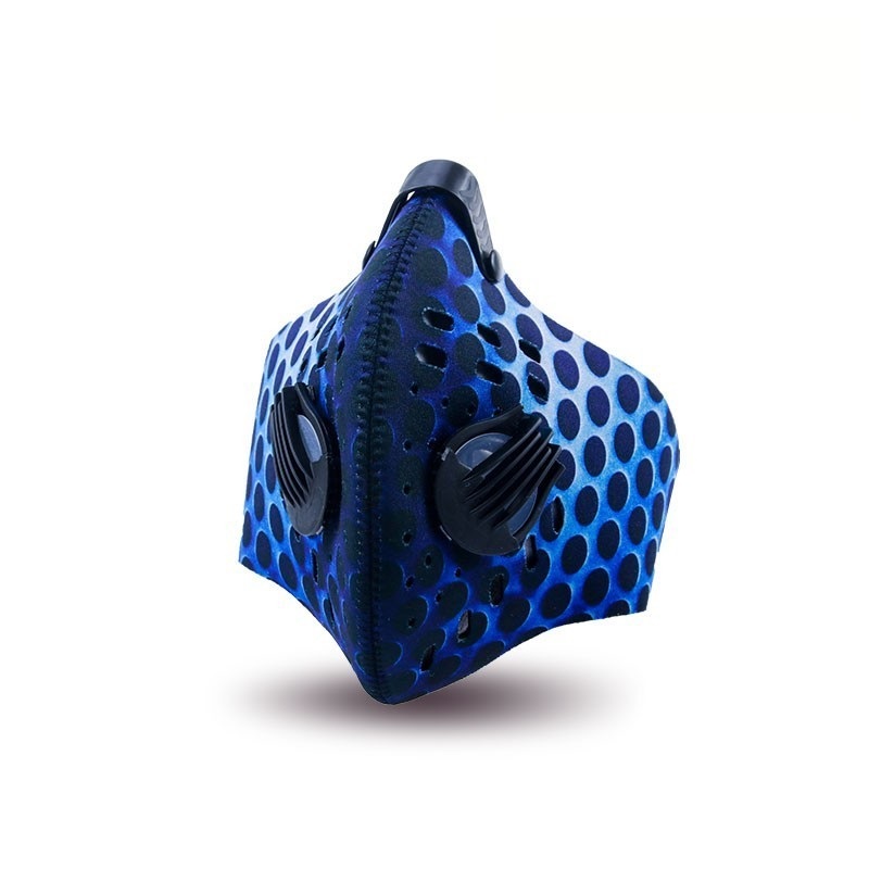 Respirador facial reutilizável e respirável com filtros para caminhadas 