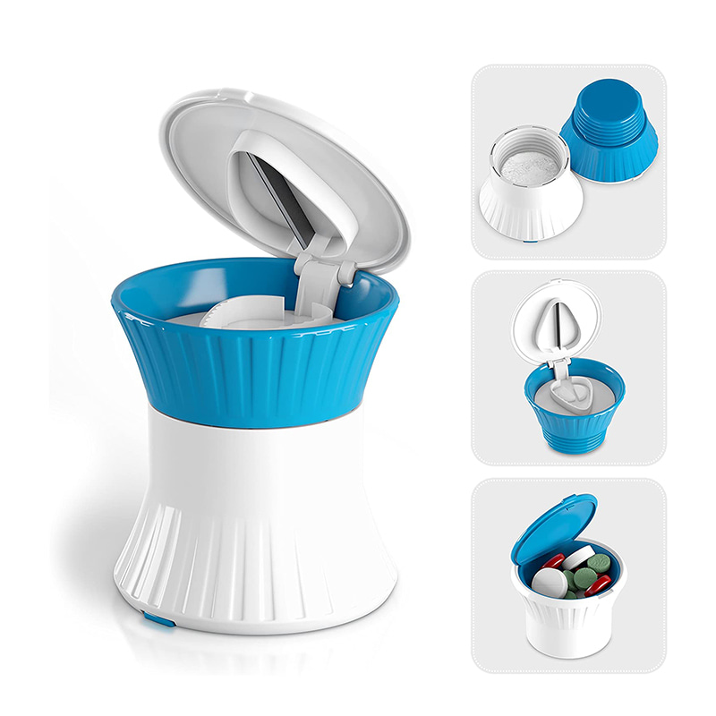 Moedor de comprimidos pequeno popular barato com recipiente de armazenamento 
