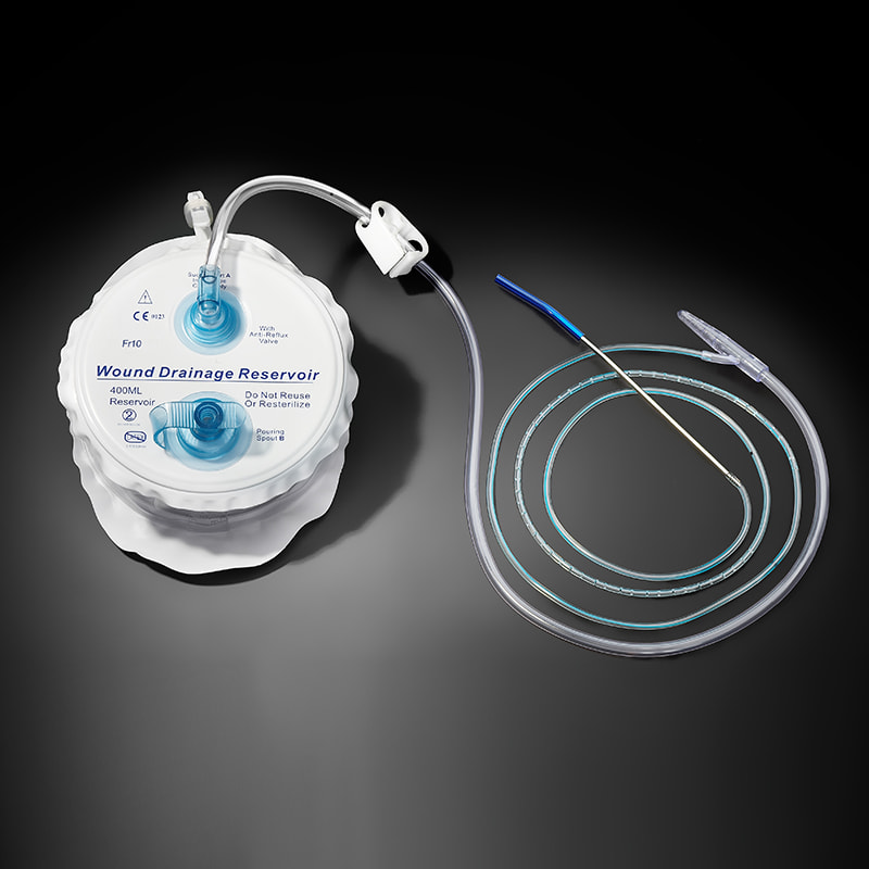 Reservatório de drenagem de feridas (com mola)